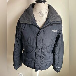 The North Face 600 Down Puffer Jacket Womens S Black Hooded Winter Coat